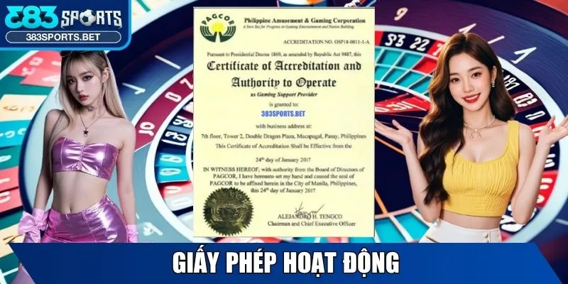 Giấy phép hoạt động